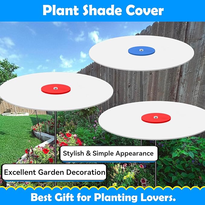 3 Pack Plants Shade Cover for Outdoor Plants, 65% Sunblock Shade Cloth Outdoor, Garden Shade Disk Umbrella, Sun Shade for Plants, Prefect for Your Garden, Potted Plant, Live Plant Outdoor