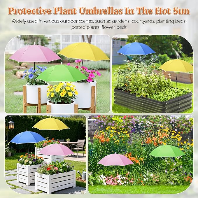 Plant Umbrellas for Outdoor Plants, Garden Umbrella Shade for Potted Plants and Garden Beds, Provide Shade to ‌Defend Plants From Blazing Sun