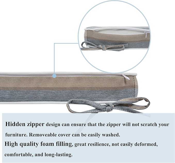 FUNHOME Indoor/Outdoor Chair Cushions Set of 2, 18 x 18 x 2.5 Inch Square Corner Outdoor Cushions for Patio Furniture,2 Packs Patio Chair Cushions with Ties-Grey Stripe
