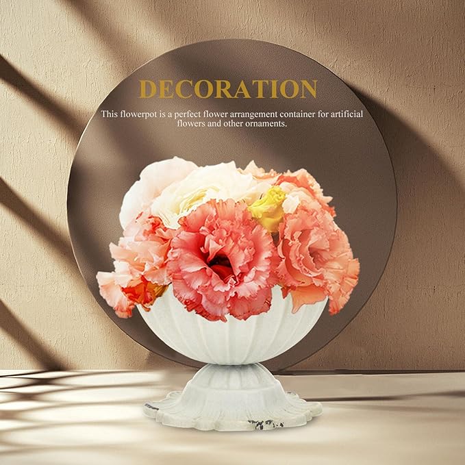 Kichvoe Retro Metal Flower Vase 4.4X4.4X3.14 Inch Small Iron Planter for Wedding Centerpiece Home Office Tabletop Decoration Rustic Style
