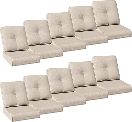 Joyside Outdoor Chair Cushions Set, 22x25/22x24 Inch Patio Furniture Deep Seat Cushions, Water Resistant & Thick Cushion, Outdoor Replacement Cushions for Seat and Sofa