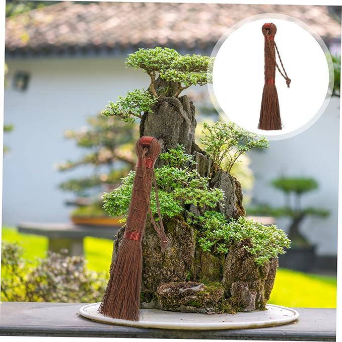 Bonsai Cleaning Brush Handheld Palm Broom for Flowerpot Maintenance Durable Garden Tool for Dust Removal Convenient Bonsai Care Accessory