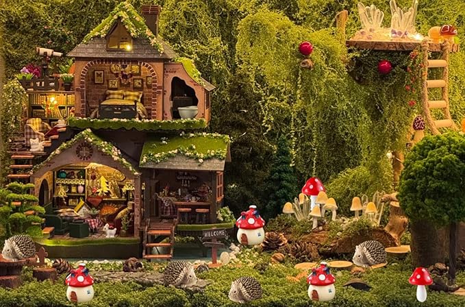 8 Pcs Mushroom Decor, Resin Fairy Garden Decorations for Indoor Outdoor, Terrarium Ornaments, Miniature House Plants Accessories