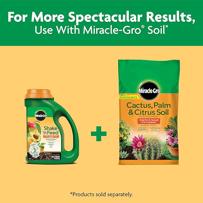 Miracle-Gro Shake 'N Feed Continuous Release Citrus, Avocado & Mango Plant Food, 4.5 lb.