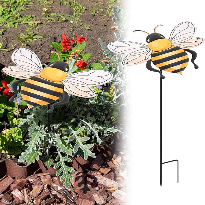 Small Metal Plant Umbrella for Outdoor Bee Garden Decor Umbrella Plants Shade Cover Sunshade Disk Outdoor for Potted Live Decor