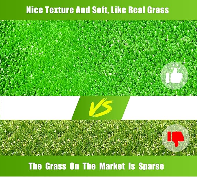 LVBAO Synthetic Artificial Grass Turf Rug Mat 3x5 Feet (15 Square FT) Lawn Dog Grass Mat for Patio Balcony Garden Lawn Landscape Decorations with Drain Holes