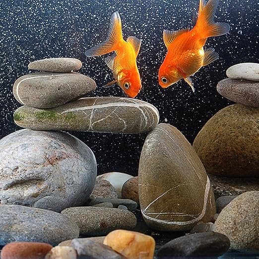 20 lbs River Rocks for Aquarium, 3-4 Inch Fish Tank Rocks, Natural Decorative Garden Rocks Outdoor Landscaping, Large Stone for Walkways, Yard, Vases, Crafts