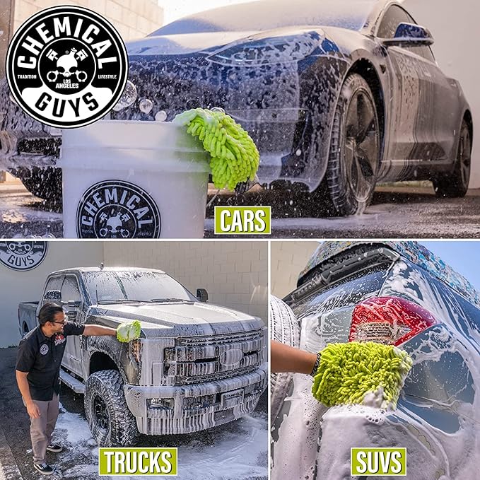 Chemical Guys CWS_402CW 14-Piece Arsenal Builder Car Wash Kit W/Foam Gun, Bucket and (5) 16 oz Car Care Cleaning Chemicals (Works w/Garden Hose) with Mr. Pink Foaming Car Wash Soap, 16 oz