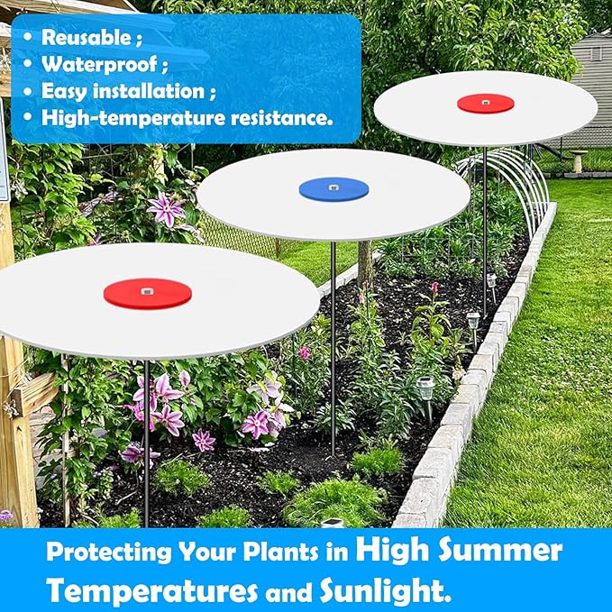 3 Pack Plants Shade Cover for Outdoor Plants, 65% Sunblock Shade Cloth Outdoor, Garden Shade Disk Umbrella, Sun Shade for Plants, Prefect for Your Garden, Potted Plant, Live Plant Outdoor