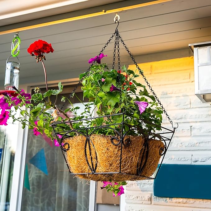 3 Pieces Hanging Baskets Chains 4 Leads Hanging Chains 23 Inches Long Flower Pot Basket Chains, for Planters, Bird Feeders, Lantern, Lamp