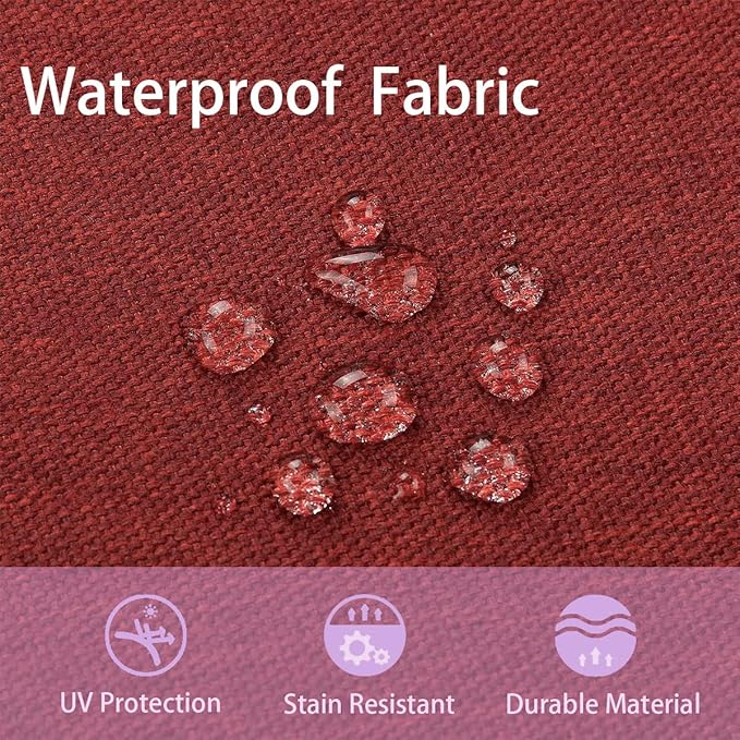 FUNHOME Outdoor Bench Cushion 48 x18 inch with Non-Slip Grips,Water Resistant Porch Swing Cushion,Bench Pillow Pads,Tufted Cushions for Patio Garden Furniture,48" Seat Cushions(Dark Red)