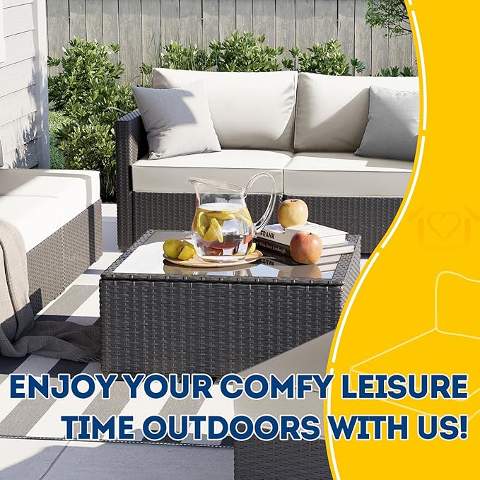 AAAAAcessories Outdoor Seat Cushions for Chairs, Fade-Resistant, Waterproof Patio Furniture Replacement Cushions, 23.5" x 25.5" x 5" + 23.5" x 13.5", Creamy White