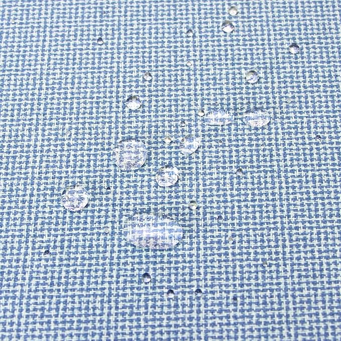 SleepMan Outdoor 17"x16" Chair Cushions with Ties Set of 4, Water Resistant All Weather U-Shape Seat Pads for Patio Garden Furniture Indoor Fade Resistant Patio Cushions (Light Blue)