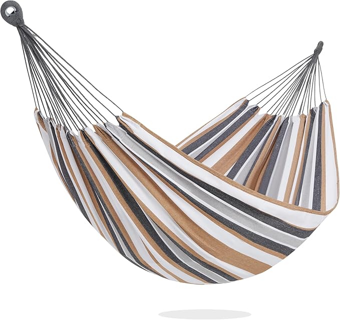 PNAEUT Family Hammocks for Outside, Replacement Outdoor Tree Hammock for Indoor Patio Porch Garden (Coffee, Large)
