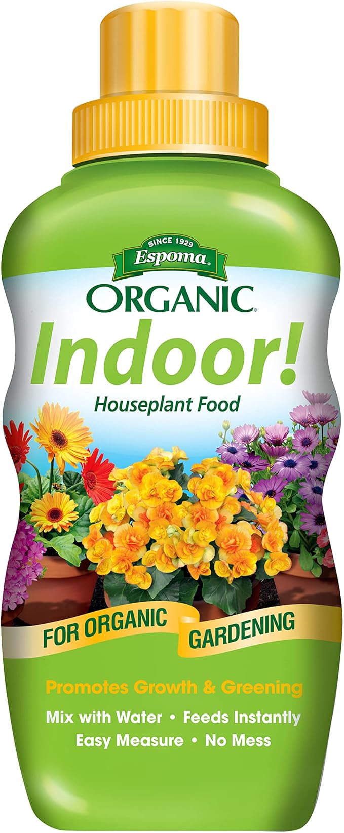 Espoma Organic 8 Ounce Concentrated Indoor! Plant Food - Indoor Plant Fertilizer for Large & Small Plants Like Pothos, Fiddle Leaf Fig, Monstera, Snake & Palms. Pack of 2.
