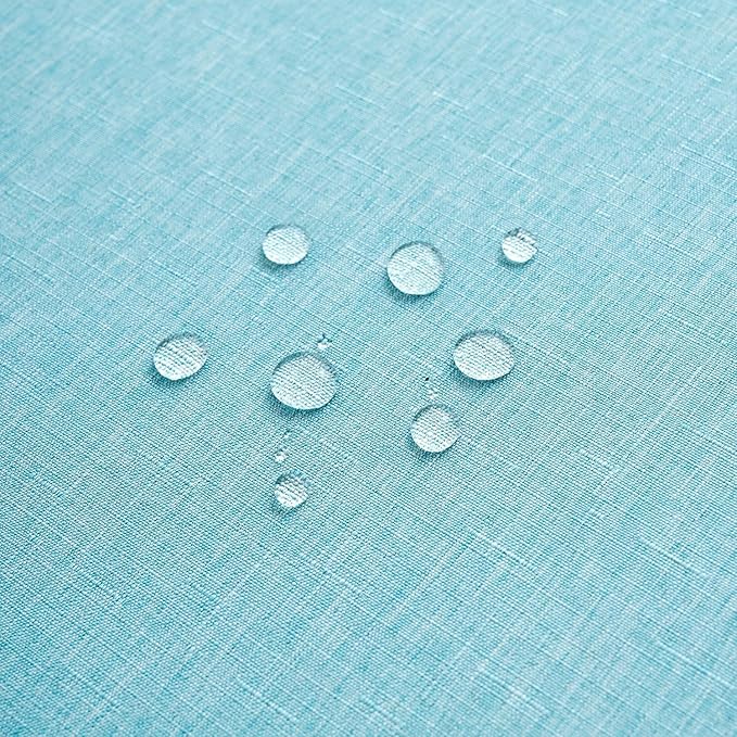 Outdoor Tablecloth Wrinkle-Free Stain Resistant Waterproof Polyester Fabric Table Cover with Zipper Umbrella Hole for Picnic/Party/Dinner/Patio Garden(60×84inch,Zippered,Aqua Blue)