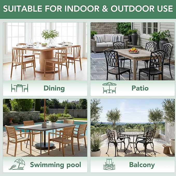 Outdoor Chair Cushions Set of 4: Waterproof & Fade Resistant Patio Furniture Cushions - 18.5 x 16 x 2 Inch Non Slip Round Corner Seat Cushion Pads with Removable Cover for Garden Yard Lawn, Sage Green