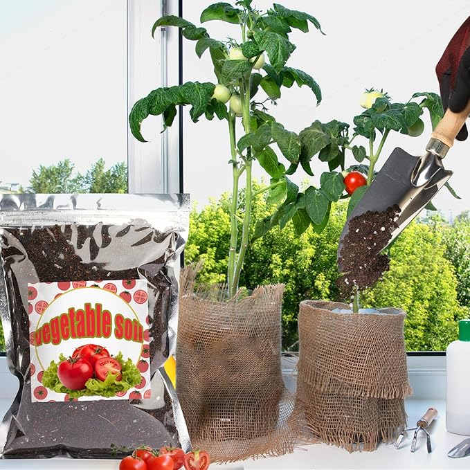 Organic Vegetable Soil Mix 1qt, Indoor Plants Potting Mix for All Potted Vegetable Like Tomatoes Lettuce Bell Peppers, Grow Healthy houseplants Indoors