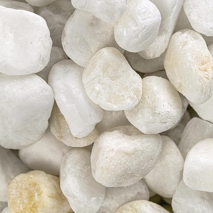 MSI Decorative Tumbled White Pebbles, 0.25 inch - 0.75 inch, 40 lb. Bag (55 Bags/Pallet)