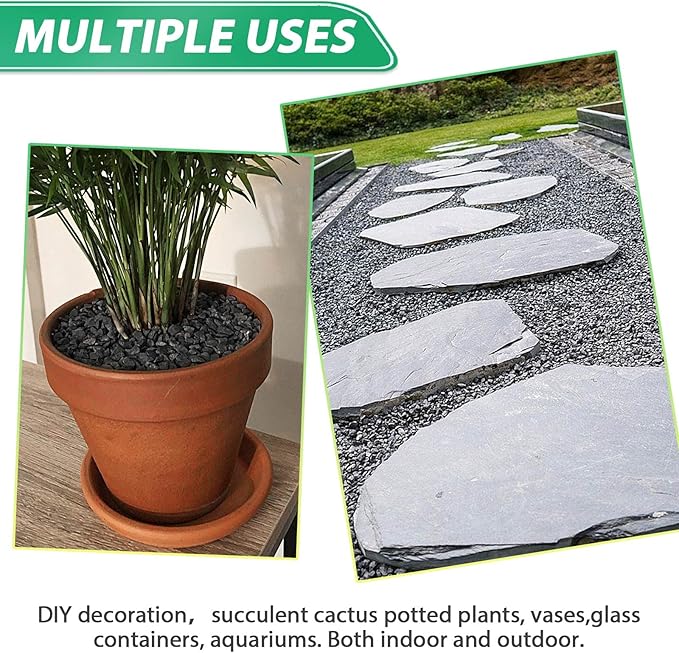 Succulent Rocks for Plants Tiny Pebbles for Planters 4.8LB Pea Gravel Bulk Course Sand Soil Small Decorative Stones for Indoor Bonsai Pots Cactus Top Dressing Aquarium Garden Landscape, Black