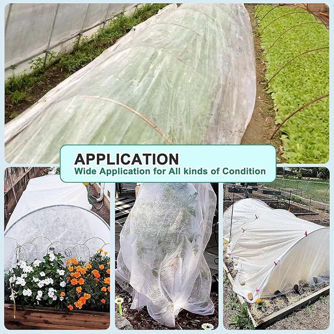 10ft x 30ft Plant Covers Freeze Protection 0.9oz/yd² Garden Fabric Floating Row Cover for Winter Plant Blanket Frost Cloth Plant for Outdoor Plants Vegetables, Insect Protection…