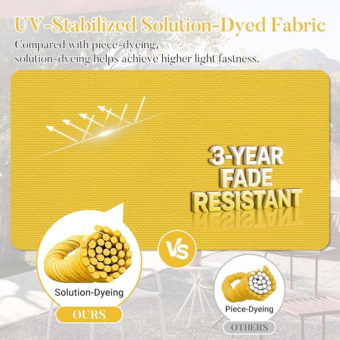 Basic Beyond Outdoor Chair Cushions for Patio Furniture, Waterproof Outdoor Seat Cushions Set of 4 19 x 19, Patio Chair Cushions Set of 4 with Ties and Handle, Yellow