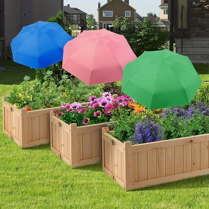 Plant Umbrellas for Outdoor Plants, Garden Umbrella Shade for Potted Plants and Garden Beds, Defend Plants From Blazing Sun and Rain with Adjustable Angle