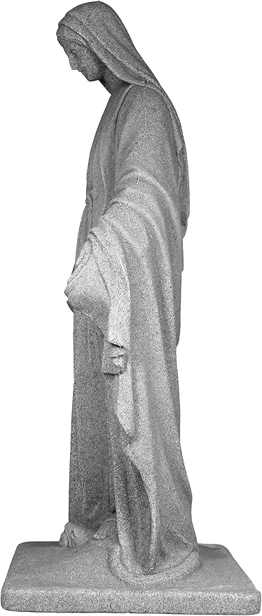 EMSCO Group Virgin Mary Statue – Natural Appearance – Made of Resin – Lightweight – 34” Height
