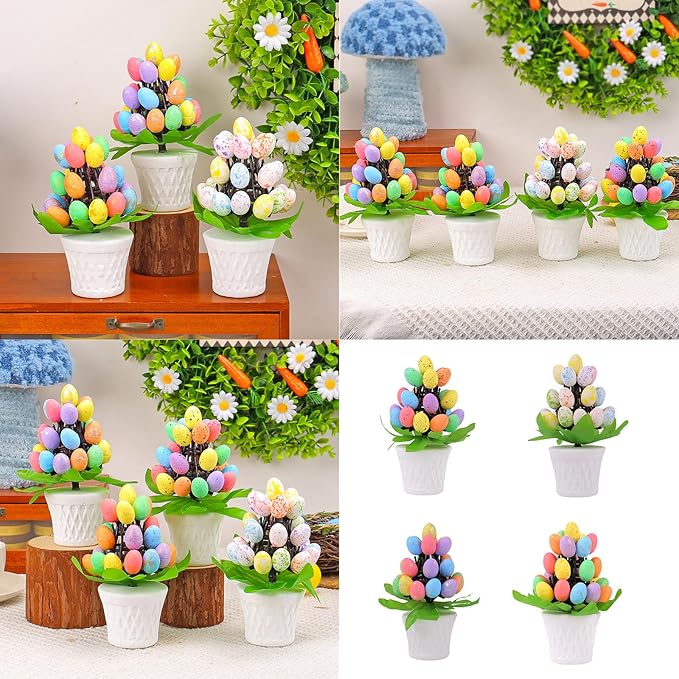 Sturdy Easters Eggs Potted Decoration Stylish Easters Eggs Vase Accent Display Decoration for Seasonal Home Styling Festival Atmosphere