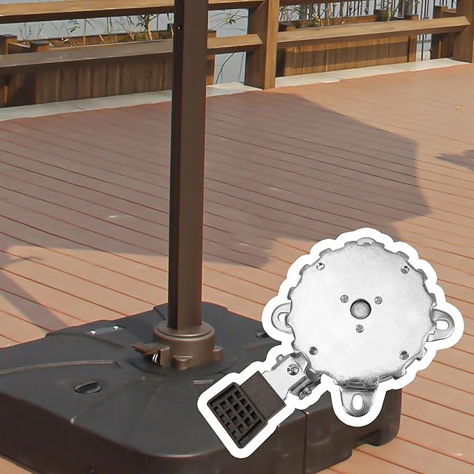 Patio Beach Umbrella Accessories Replacement Parts, Stable Multifunction Spare Parasol Stand Floor Mount, Umbrella Rotation Swivel Base Part for Balcony Camping Backyard Picnic Garden Fishing Barbecue