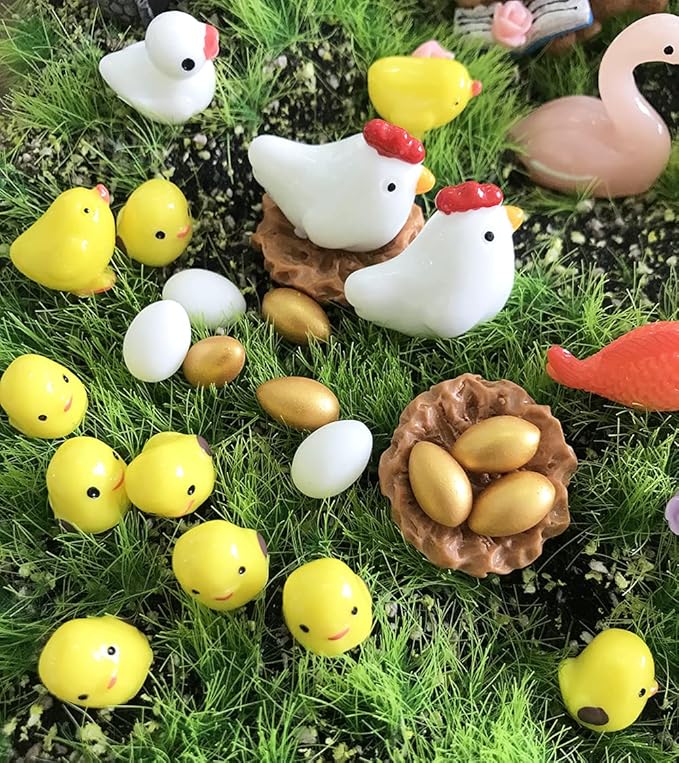 101 Pieces Miniature Animals,Fairy Garden Accessories,Miniature Toy Animals Ornament Kits Set for DIY,Fairy Garden House,DIY Terrarium,Flower Pots Ornaments,Craft Decor …