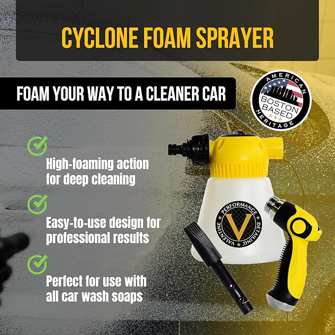 VPD Cyclone Foam Sprayer - High-Foaming Car Wash Sprayer for a Professional-Grade Clean, Foam Cannon for Ultimate Scratch Free Cleaning, Spray Foam Gun, Connects to Any Garden Hose, Family-Friendly
