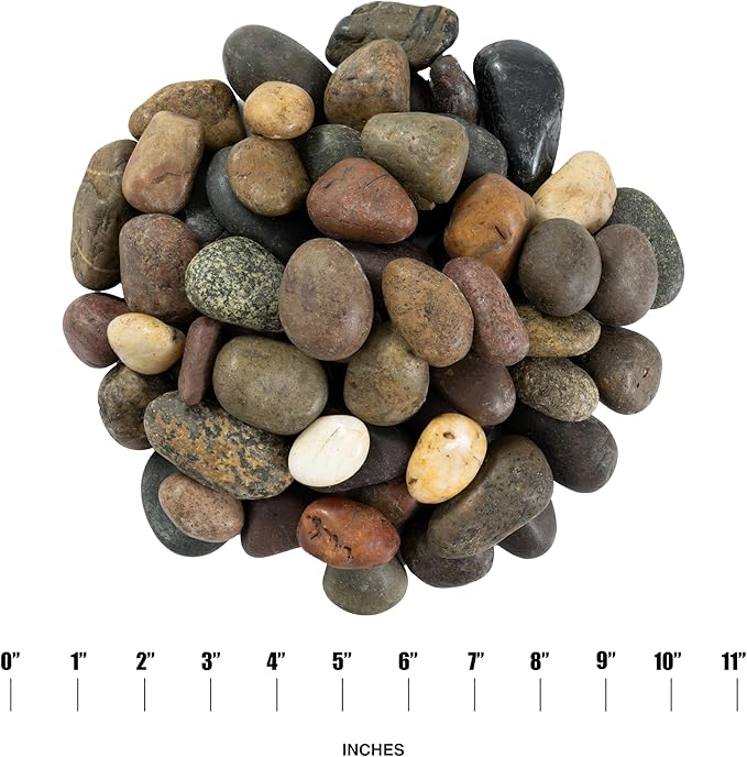 MSI Decorative Polished Mixed Pebbles, 0.8 inch- 1.2 inch, 40 lb. Bag (55 Bags/Pallet)