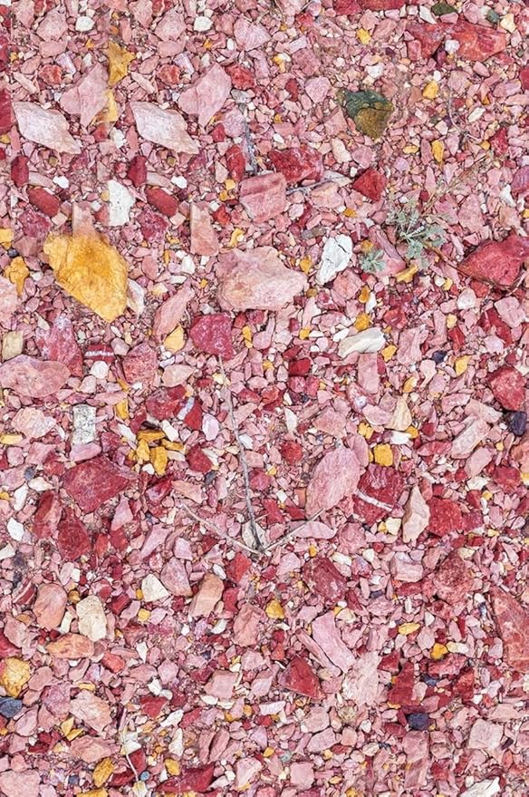 Pink Irregular Gravels Waterproof Outdoor Rug 7x10 Ultra Thin Non Skid Washable Easy Clean Durable Rugs for Backyard Balcony Garden Camping Pool Patios Deck Natural Indoor Outside Carpets