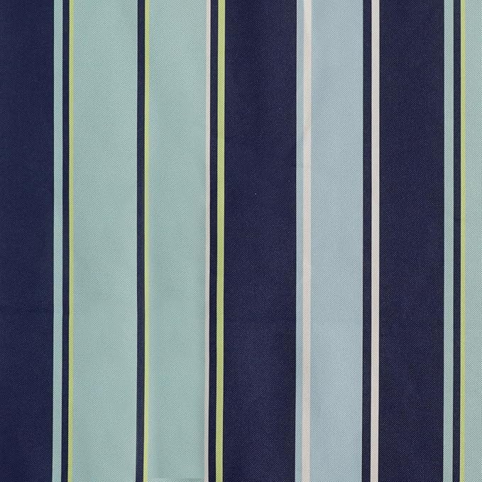 AAAAAcessories Outdoor Seat Cushions for Chairs, Waterproof, Fade-Resistant, 24" x 24" x 4", Patio Furniture Replacement Cushions, Set of 2, Stormy Teal Coastal Stripe