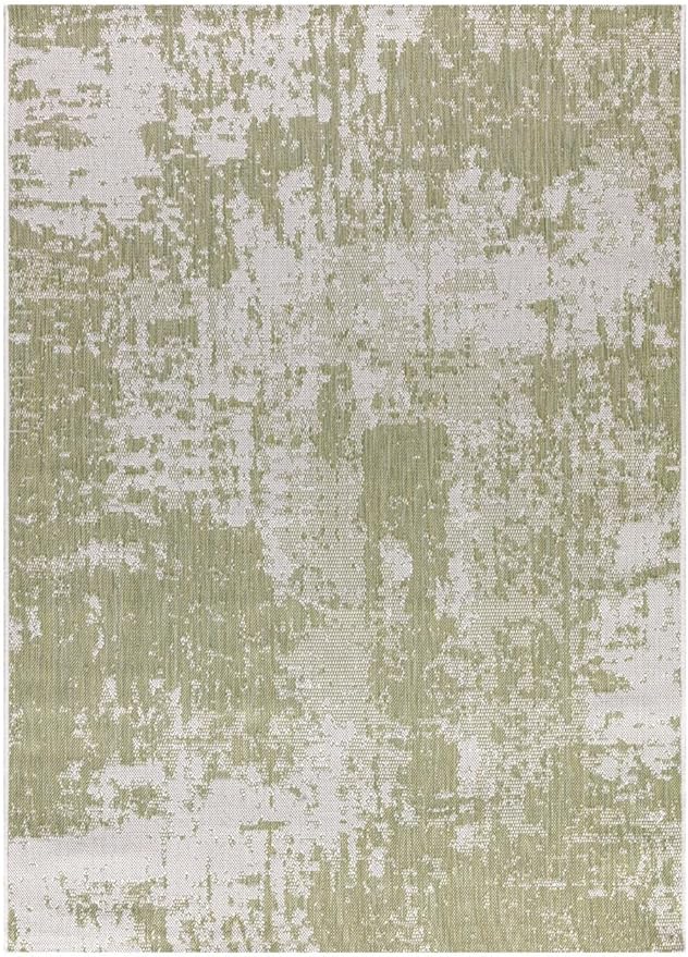 Keen Home Design Terrace Outdoor Throw Rug - 36"x60" Washable Indoor/Outdoor Rug for Patio, Kitchen, Balcony, Beach, Garden, Deck and Porch, Size: 3' x 5', Abstract Green