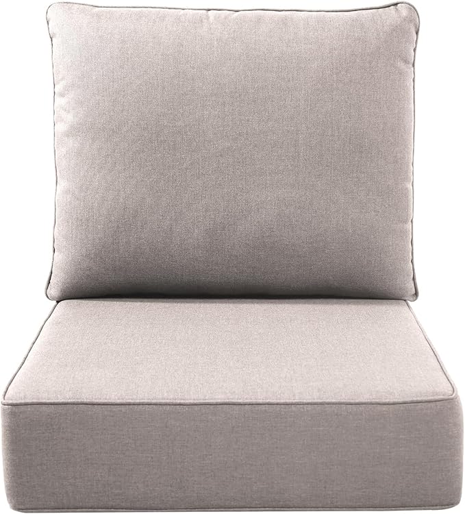 Luxury Outdoor Seat Cushion Set-22 x 24 x 6 Inch Outdoor Chair Cushions with Water Resistant & Removable Cover Outdoor Cushions for Patio Furniture Chair Sofa Couch