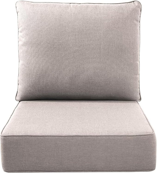 Luxury Outdoor Seat Cushion Set-22 x 24 x 6 Inch Outdoor Chair Cushions with Water Resistant & Removable Cover Outdoor Cushions for Patio Furniture Chair Sofa Couch