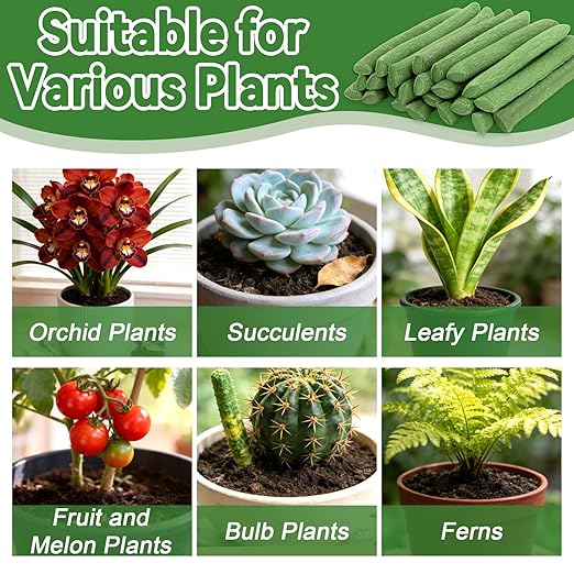 90PCS Slow Release Fertilizer Spikes for Indoor Plants - Long Lasting Plant Food Spikes for Houseplants Orchids Potted Plants, Easy to Use Fertilizer Sticks for Indoor Flowers Foliage Growth