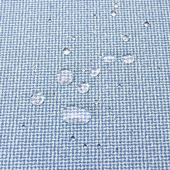 SleepMan Outdoor 17"x16" Chair Cushions with Ties Set of 6, Water Resistant All Weather U-Shape Seat Pads for Patio Garden Furniture Indoor Fade Resistant Patio Cushions (Light Blue)