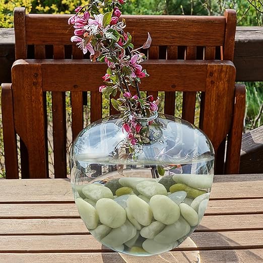 20LB Jade Pebbles for Landscaping, 0.7-1.2 Inch Natural Decorative Stones, Polished River Rocks for Landscaping,Plants, Vase, Flowerpot, Indoor Plants and Outdoor Garden Decoration