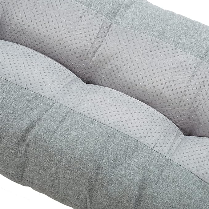 FUNHOME Outdoor Bench Cushion 45 x18 inch with Non-Slip Grips,Water Resistant Porch Swing Cushion,Bench Pillow Pads,Tufted Cushions for Patio Garden Furniture,45" Seat Cushions(Light Gray)