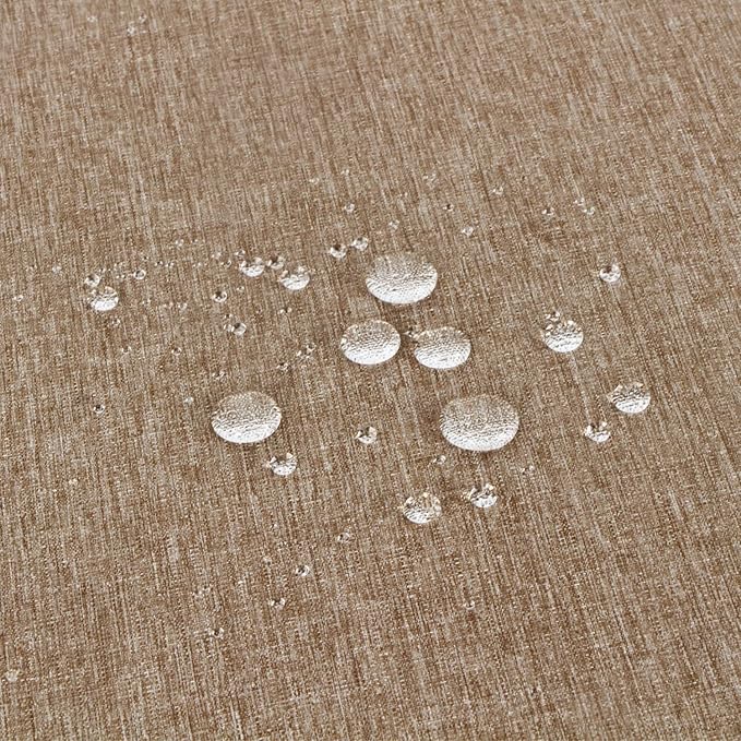 Outdoor Tablecloth Wrinkle-Free Stain Resistant Waterproof Polyester Fabric Table Cover with Zipper Umbrella Hole for Picnic/Party/Dinner/Patio Garden(60×60inch Square,Zippered,Flax)