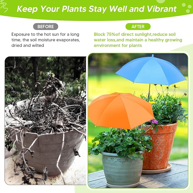 Adjustable Plant Umbrellas for Outdoor Plants, Large Garden Sun Shade Covers for Plants Plants Shade Cover, Higher Sun Shade for Plants, Potted Plant, Garden Beds