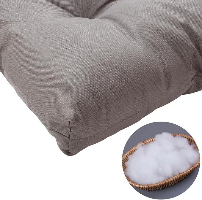 FUNHOME Outdoor Bench Cushion 45 x18 inch with Non-Slip Grips,Water Resistant Porch Swing Cushion,Bench Pillow Pads,Tufted Cushions for Patio Garden Furniture,45" Seat Cushions(Granny Gray)