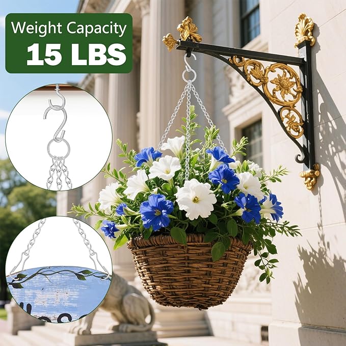 236 Inch Hanging Basket Chain,Decorative DIY Metal Silver Hanging Chain for Plants, Photo,Bird Feeder,Wind Chimes，Planters Baskets
