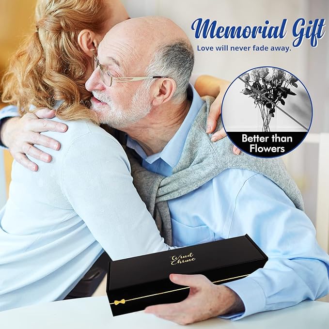 Sympathy Gift Wind Chimes for Outside - Memorial Gifts for Loss of Dad Father Papa, Bereavement Gifts in Memory of a Loved One, Windchimes Outdoors Grief Condolence Remembrance Deep Tone Unique