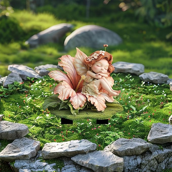 Sleeping Elf Bohemian Flower Pot Decor - Fairy Planter Pots for Home or Garden