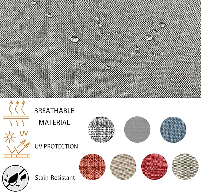 Goodgoods 24x24 inch Outdoor/Indoor Deep Seat Patio Cushion Set of 1 Resilient Foam Filling Water Repellent Stain-Resistant UV Resistant Weather Resistant Deep Seat Bottom Light Gray