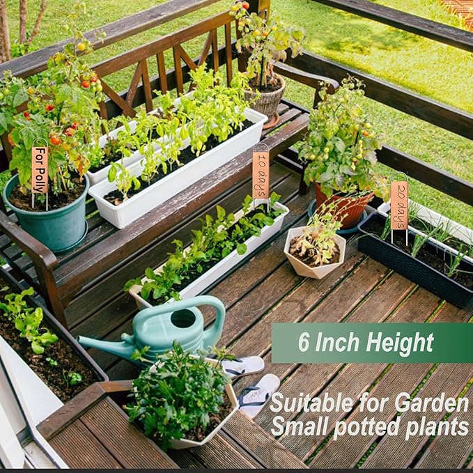 40 Pieces Metal Plant Labels 6 Inch Copper Metal Plant Tags Garden Label Markers Outdoor Planting Garden Markers for Plants Vegetables Herb Seedlings Flowers
